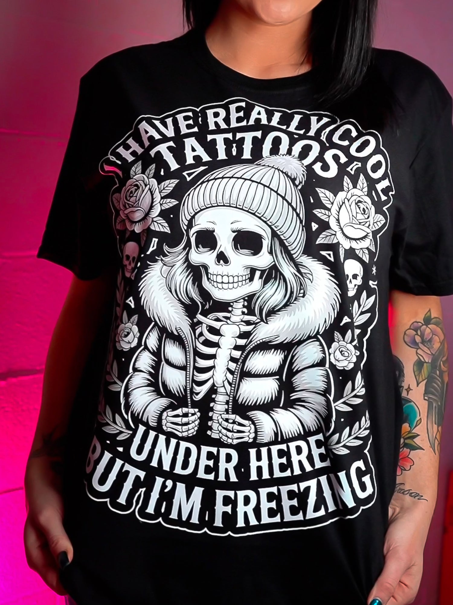 I Have Really Cool Tattoos Under Here- DTF Transfer