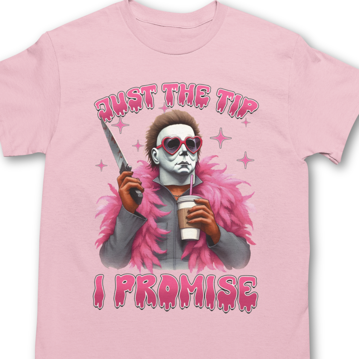 Michael and Jason Halloween Shirts - Just The Tip I Promise & Bi***es Be Trippin