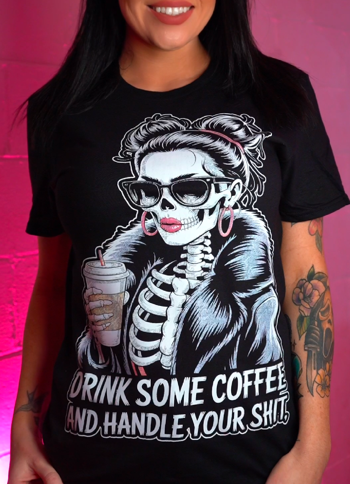 Drink Some Coffee & Handle Your Shit- DTF Transfer