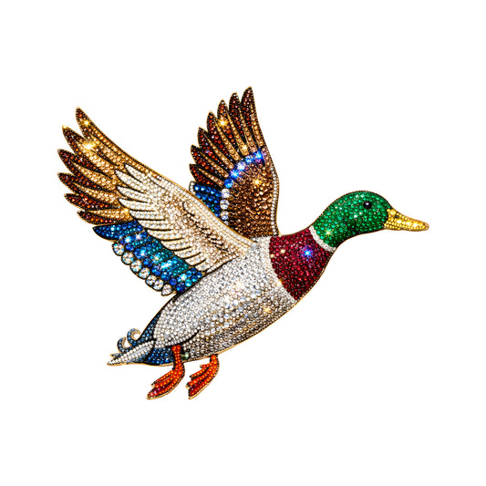 Faux Rhinestone Mallard Duck - DTF Transfer