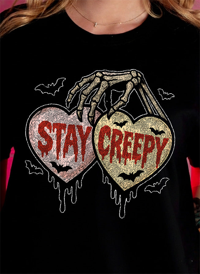 The "Stay Creepy" Hearts - DTF Transfer