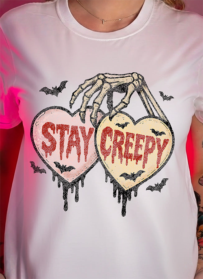 The "Stay Creepy" Hearts - DTF Transfer