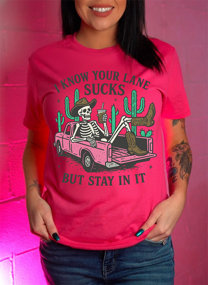 Lane Logic: The "Stay In It" Skeleton - DTF Transfer