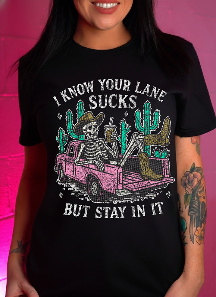 Lane Logic: The "Stay In It" Skeleton - DTF Transfer