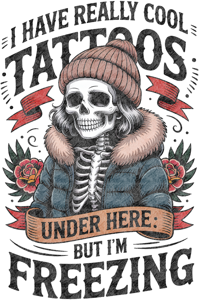 I Have Really Cool Tattoos In Color - DTF Transfer