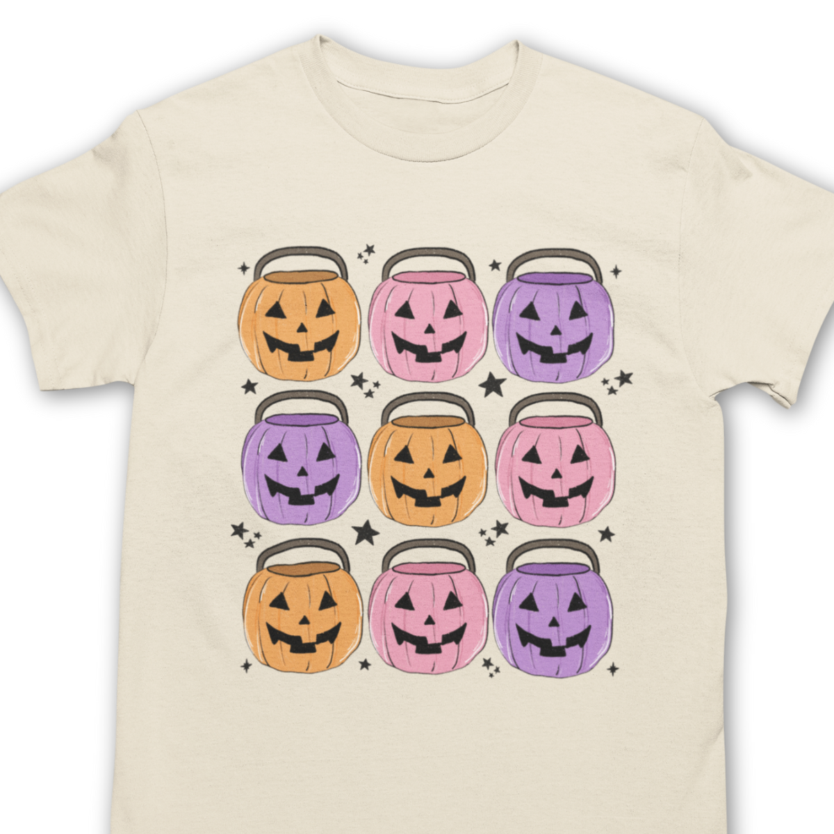 Candy Crew Pastel Halloween Shirt - Unisex Pumpkin Buckets Trick or Treat T-Shirts for Men or Women