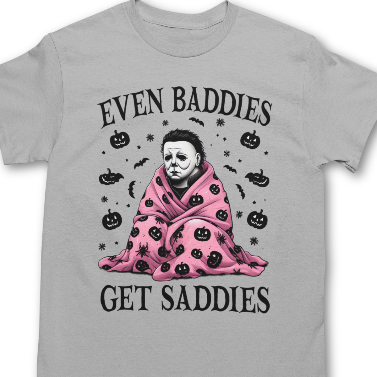 Even Baddies Get Saddies Halloween Shirt - Unisex Spooky Season T-Shirt for Men or Women