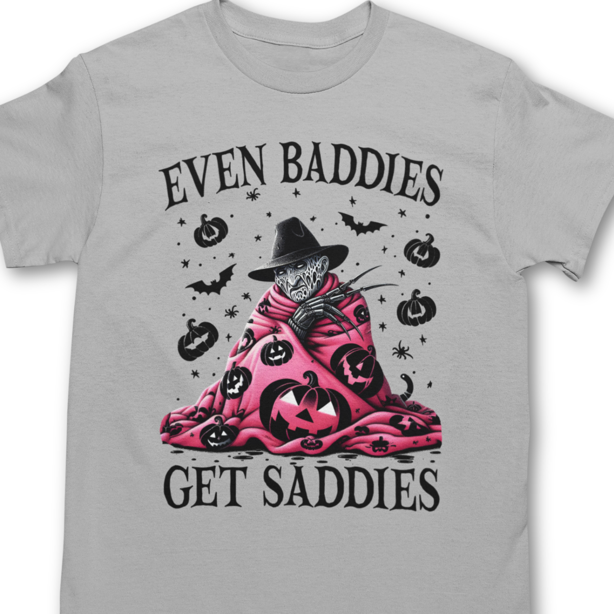 Even Baddies Get Saddies Halloween Shirt - Unisex Spooky Season T-Shirt for Men or Women
