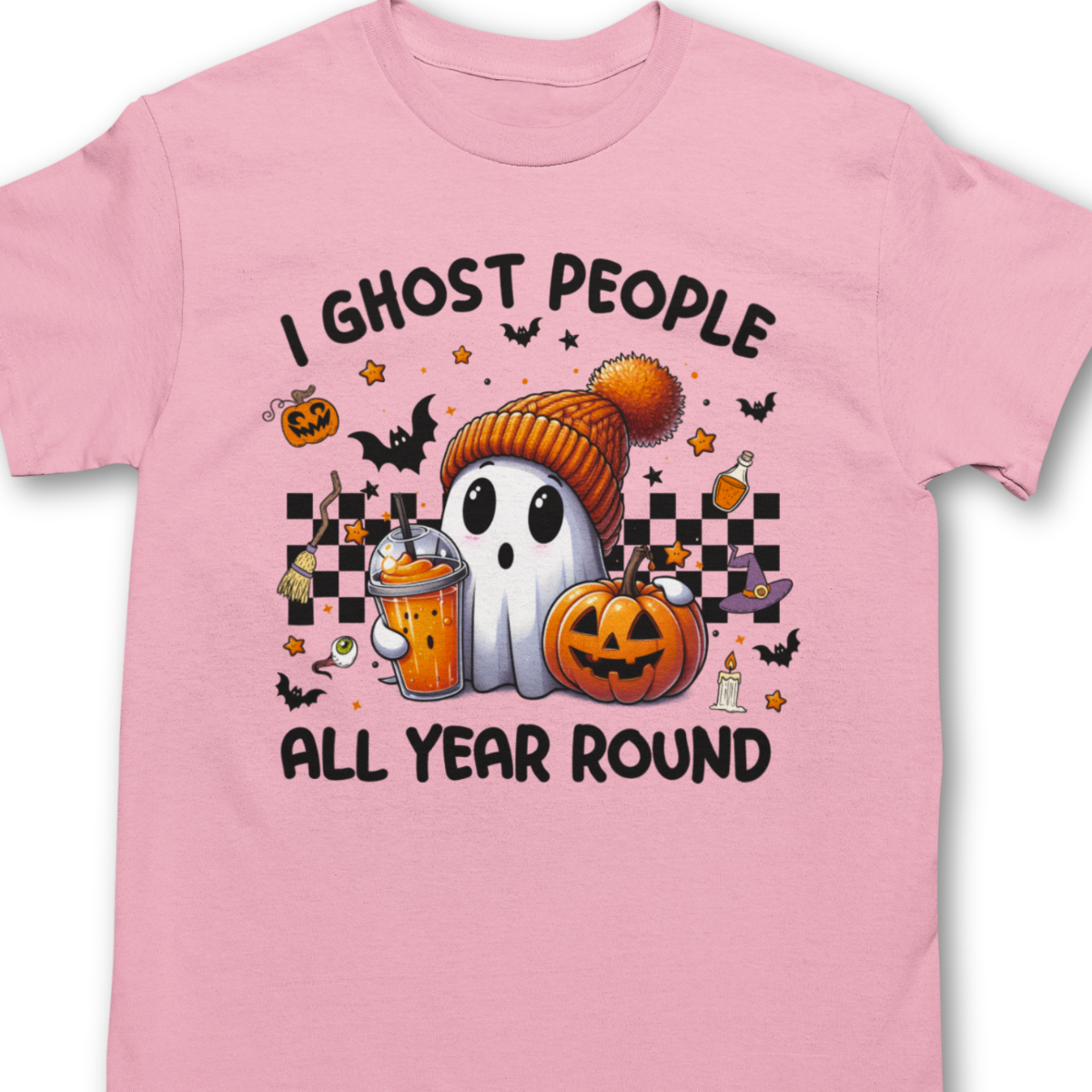 I Ghost People All Year Round Halloween Shirt - Unisex T-Shirt for Men or Women