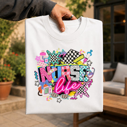 90s Vintage Retro Nurse Life - DTF Transfer