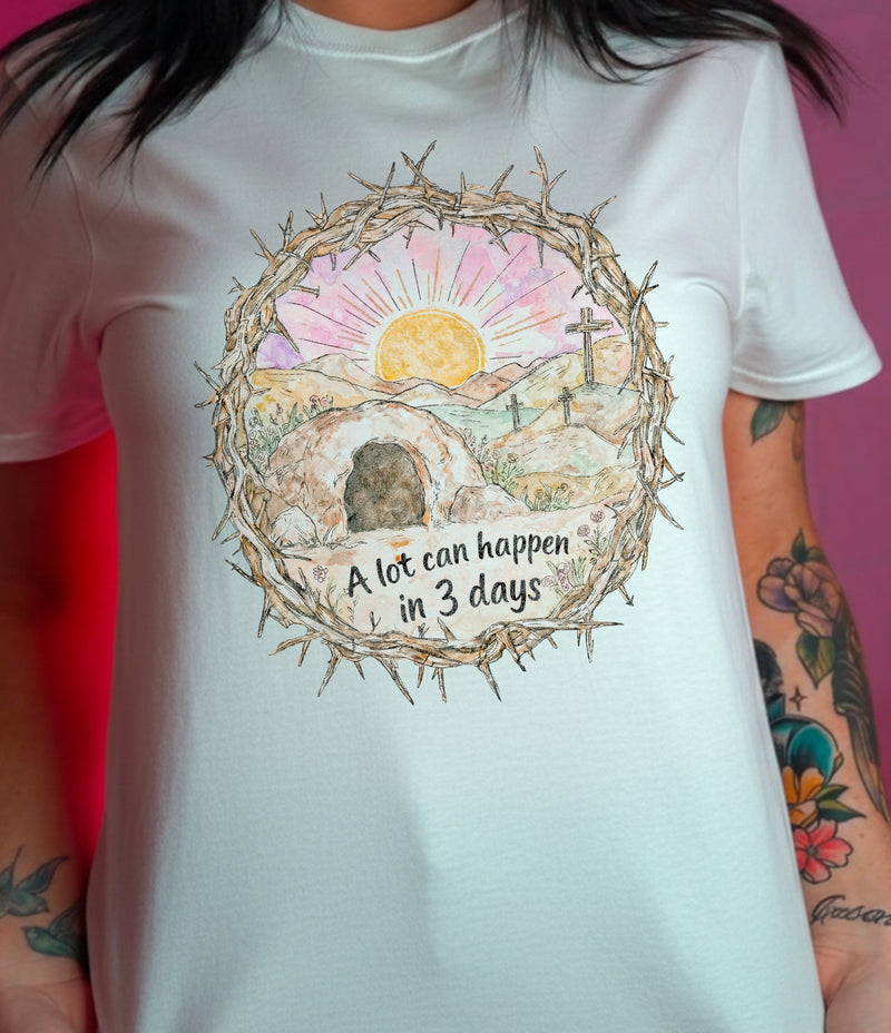 Watercolor - A Lot Can Happen In 3 Days - DTF Transfer