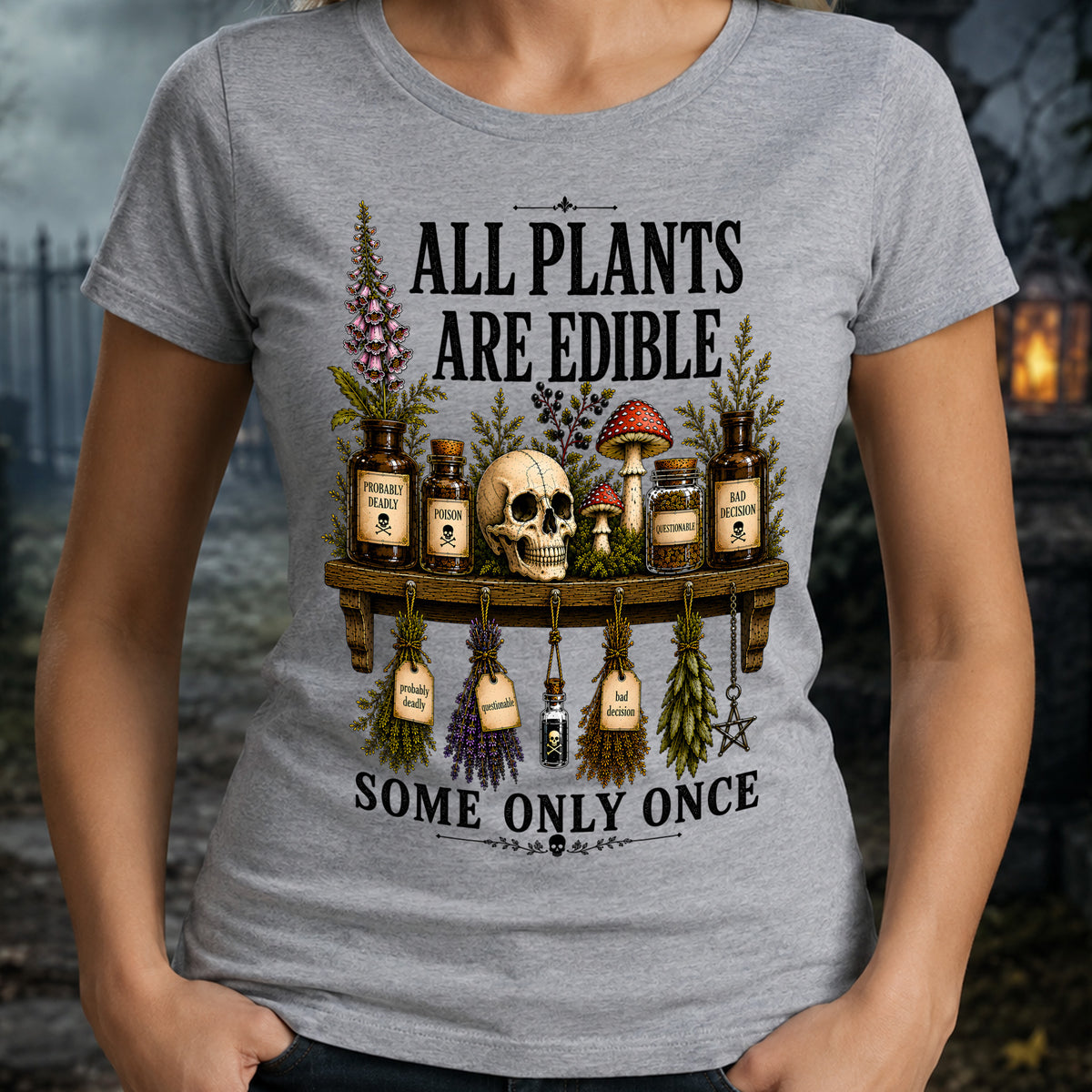 All Plants Are Edible: Vintage Apothecary & Dark Cottagecore DTF Transfer