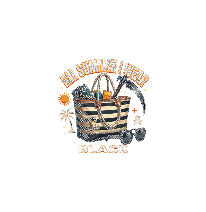 All Summer I Wear Black Summerween - DTF Transfer