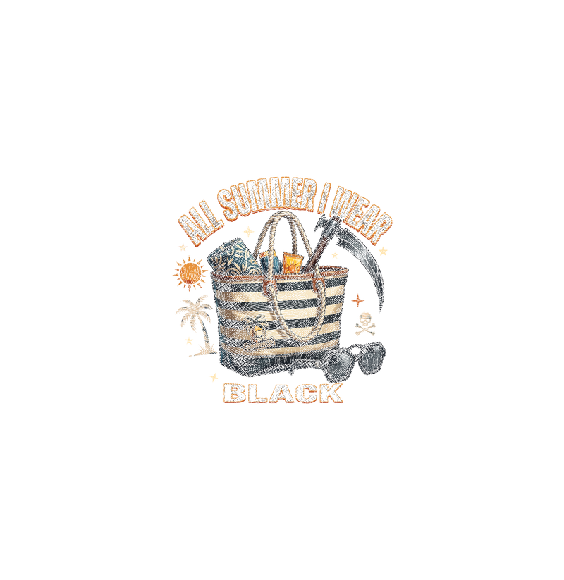 All Summer I Wear Black Summerween - DTF Transfer