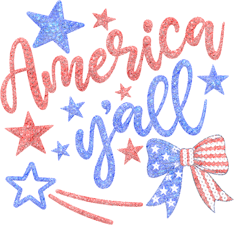 America Y'all Faux-Sequin - DTF Transfer