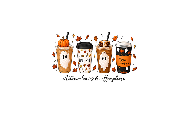 Spooky Coffee Lineup DTF Transfer