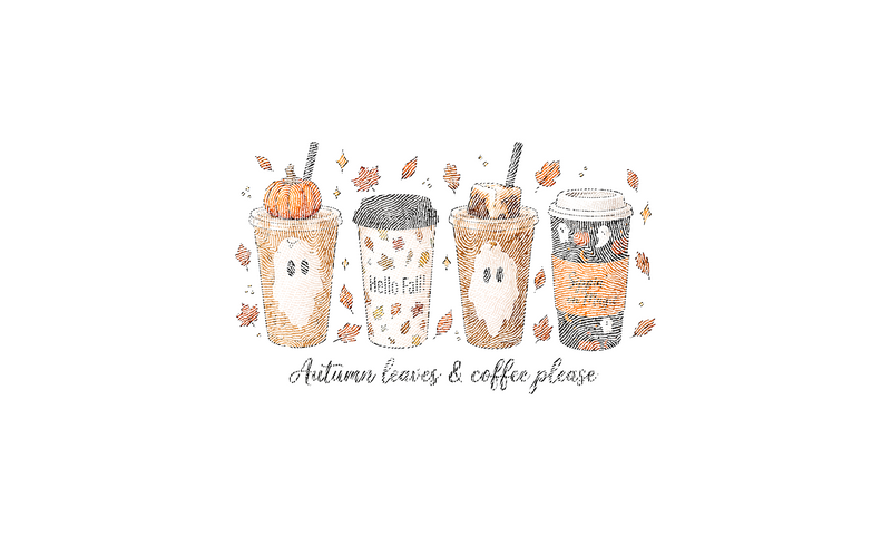 Spooky Coffee Lineup DTF Transfer