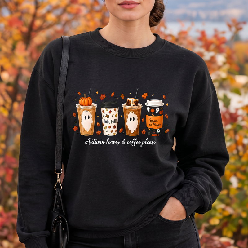 Spooky Coffee Lineup DTF Transfer