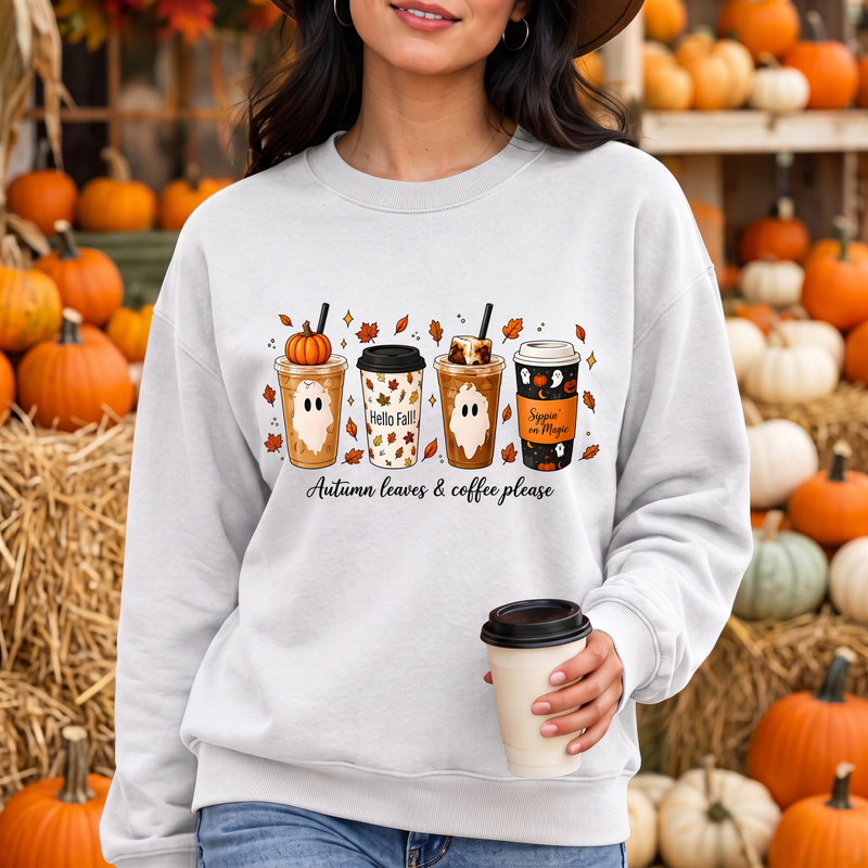 Spooky Coffee Lineup DTF Transfer