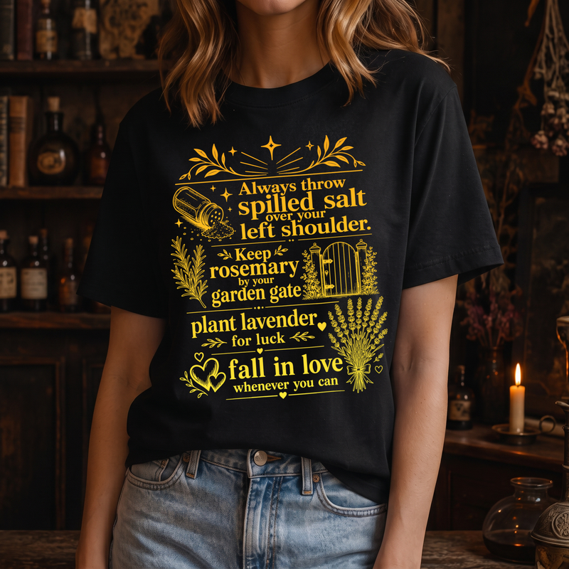 Spilled Salt & Lavender Vintage Gold DTF Transfer