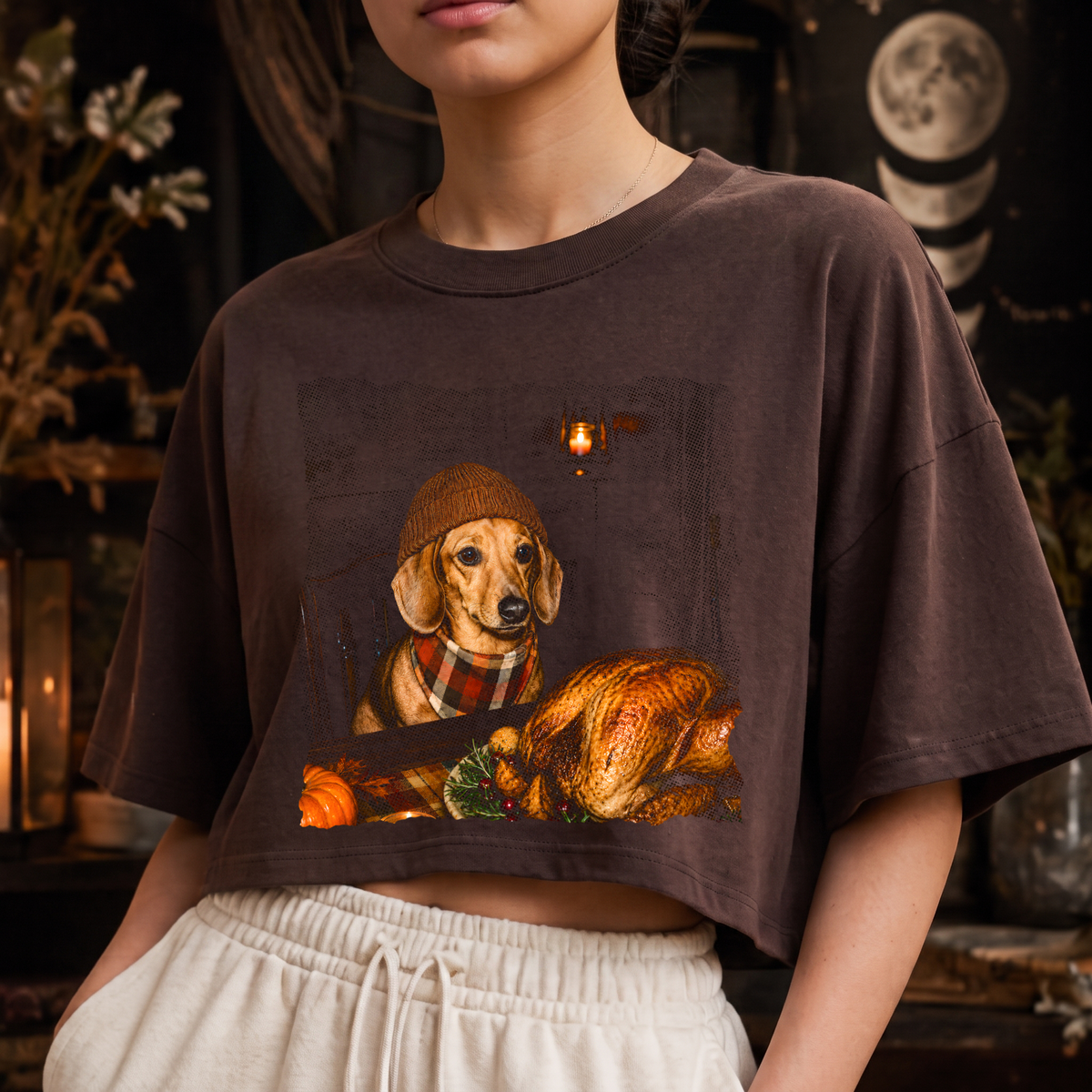 Cozy Doxie & Roasted Turkey DTF Transfer