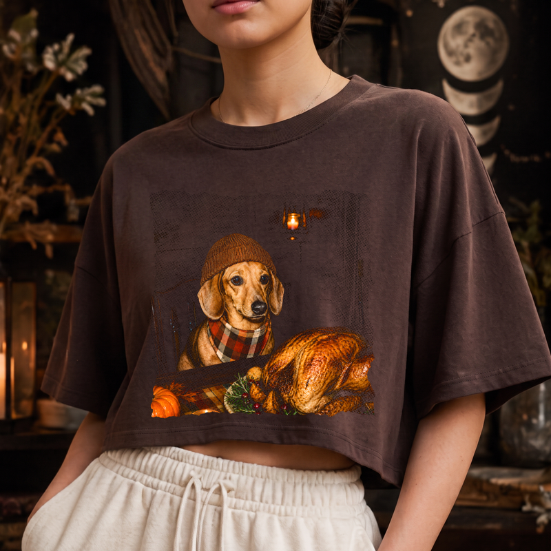 Cozy Doxie & Roasted Turkey DTF Transfer