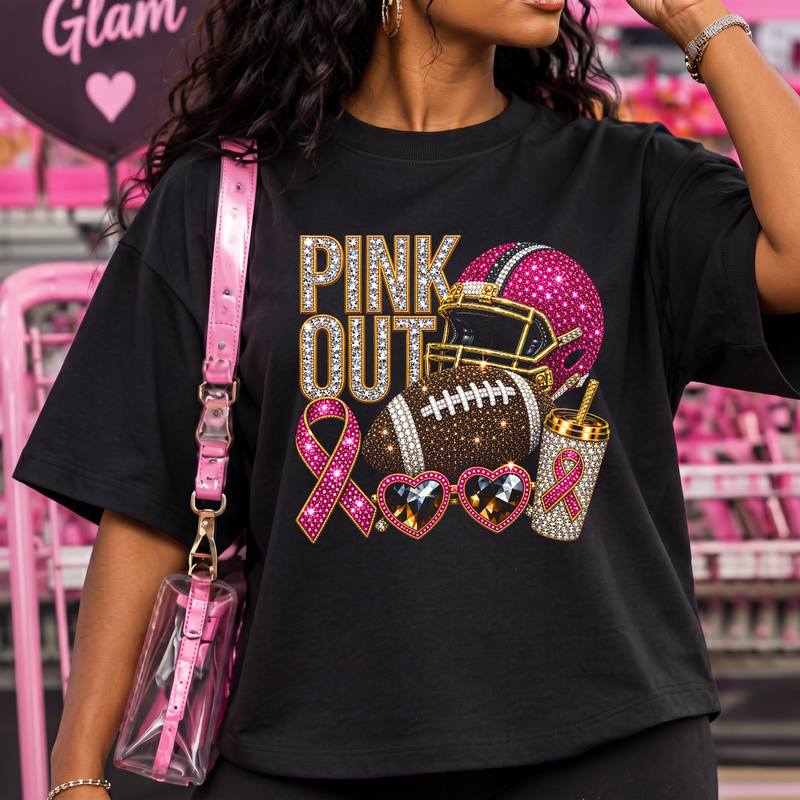 Sparkle Helmet, Ribbon & Tumbler DTF Transfer