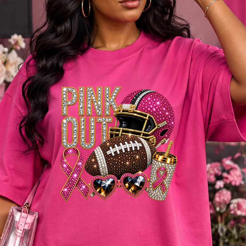 Sparkle Helmet, Ribbon & Tumbler DTF Transfer