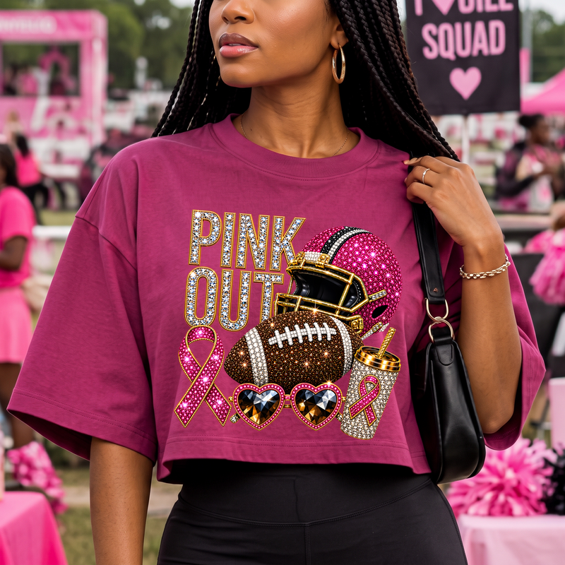Sparkle Helmet, Ribbon & Tumbler DTF Transfer