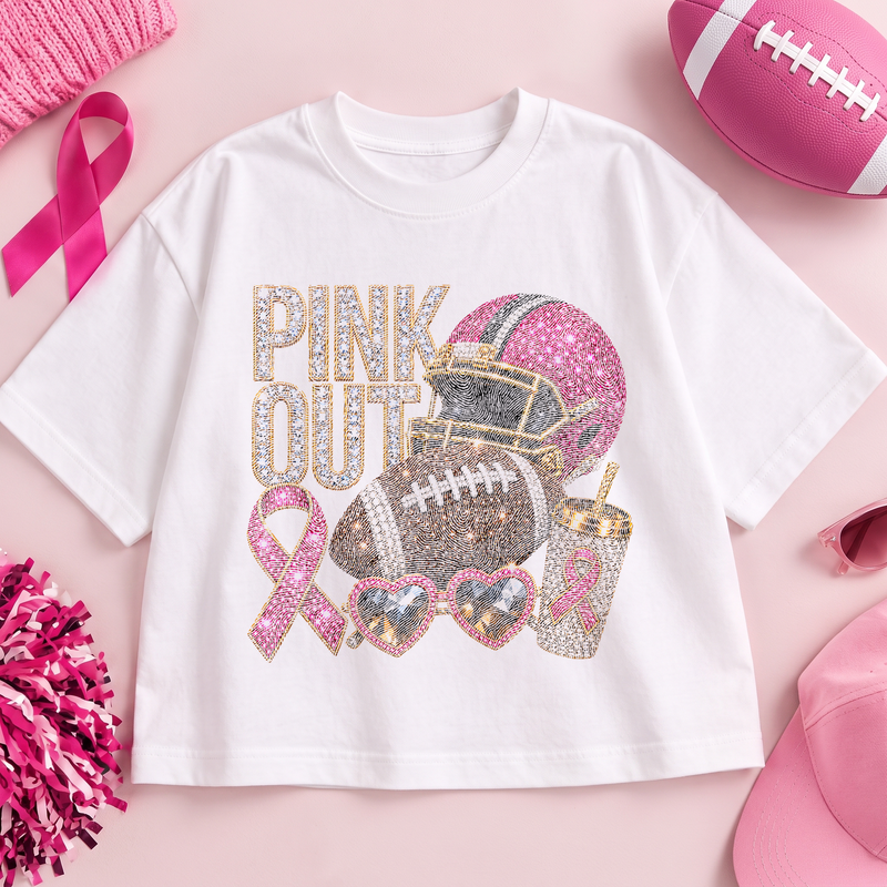 Sparkle Helmet, Ribbon & Tumbler DTF Transfer