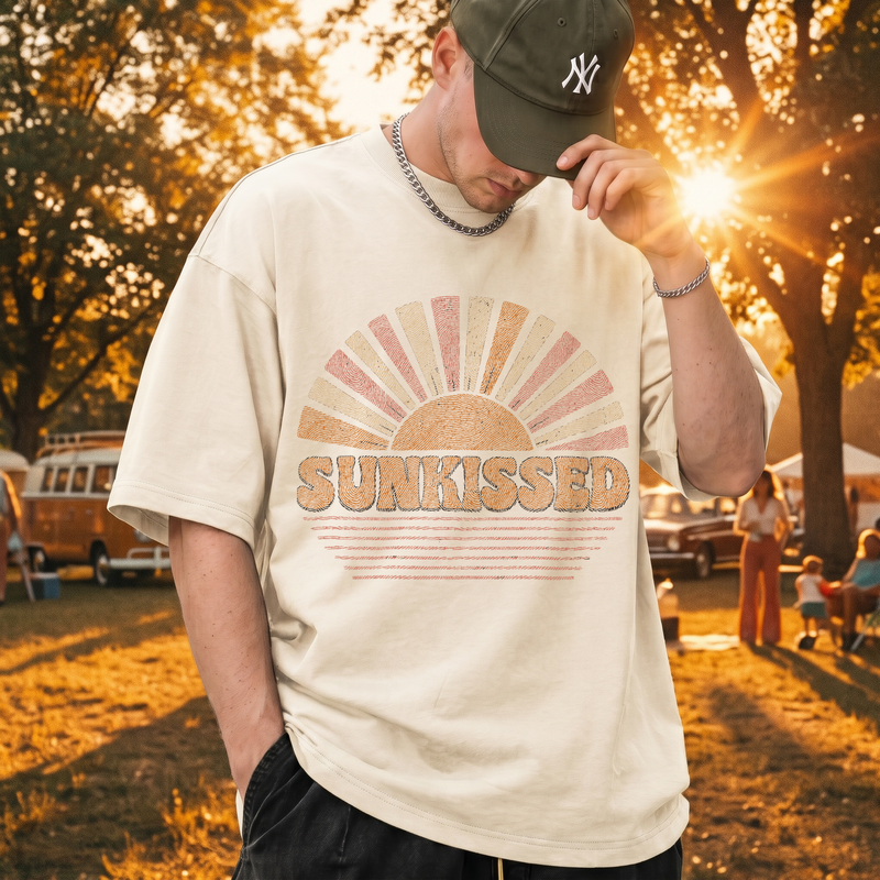 Sunkissed Retro 70s Sunset Horizon - DTF Transfer