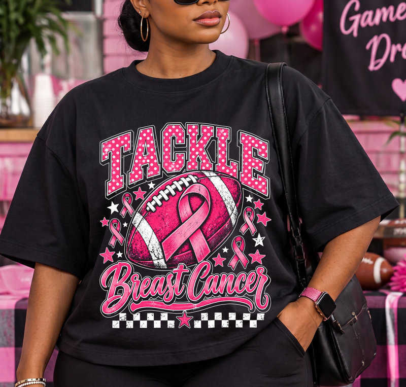 Polka Dot Collegiate Football Awareness DTF Transfer