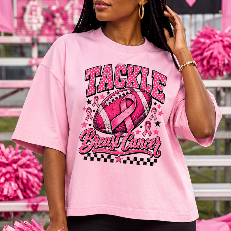 Polka Dot Collegiate Football Awareness DTF Transfer