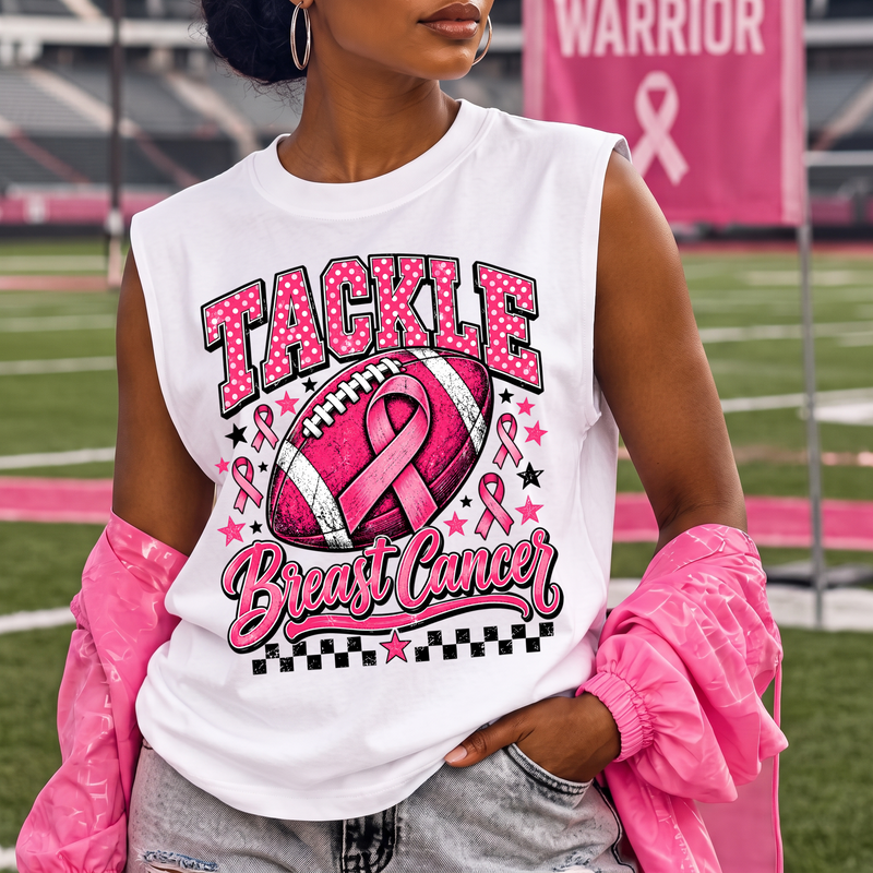 Polka Dot Collegiate Football Awareness DTF Transfer