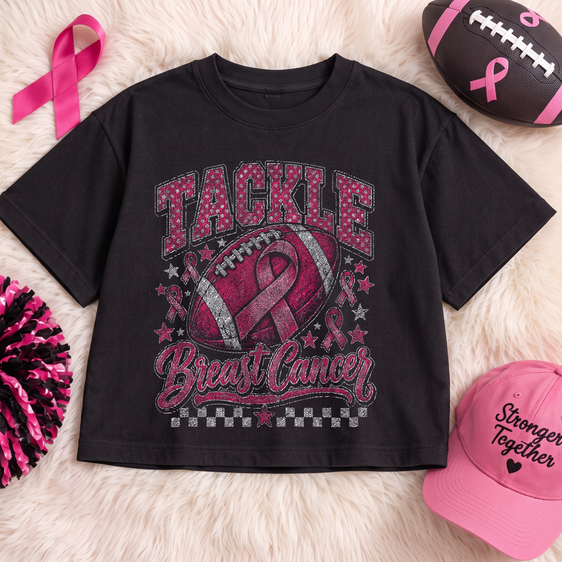 Polka Dot Collegiate Football Awareness DTF Transfer