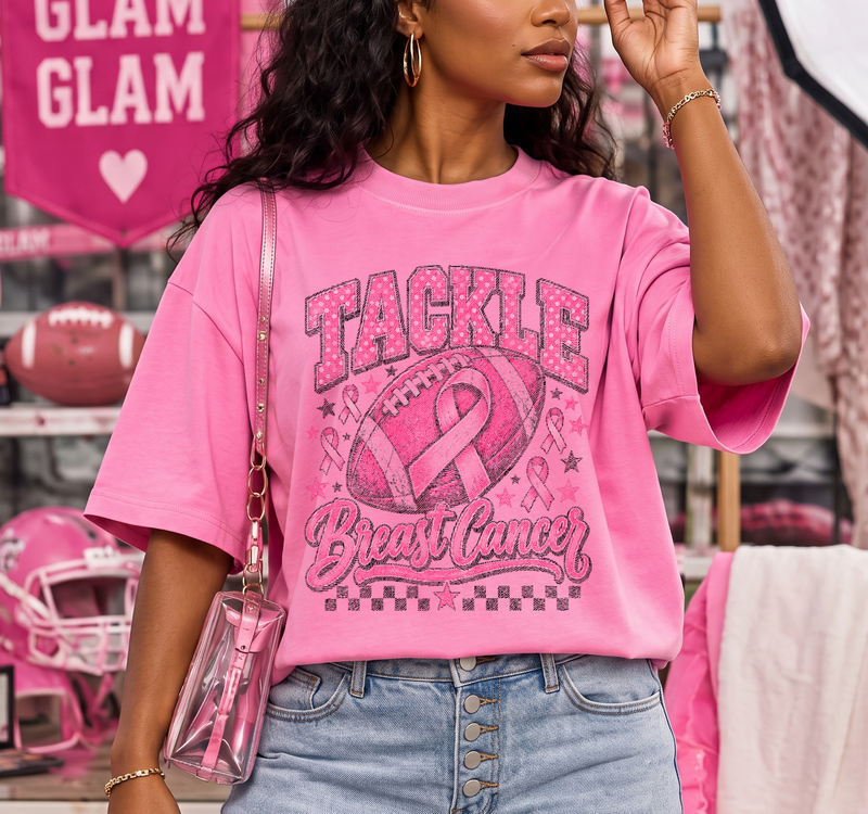 Polka Dot Collegiate Football Awareness DTF Transfer