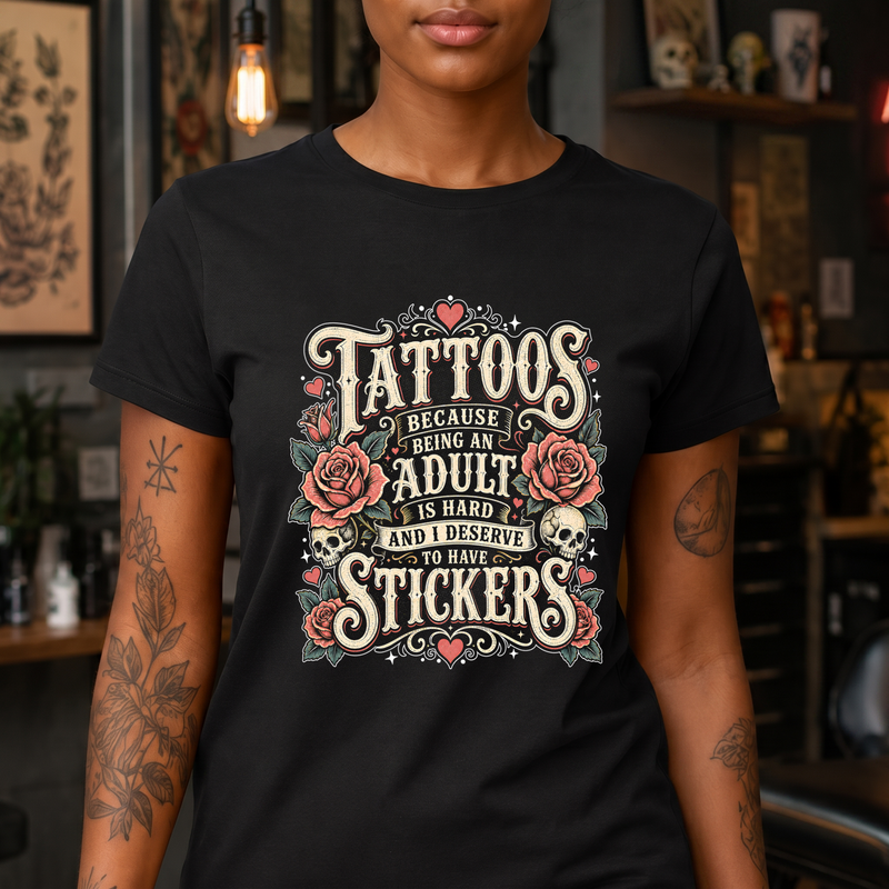 Vintage Tattooed Adult Stickers DTF Transfer