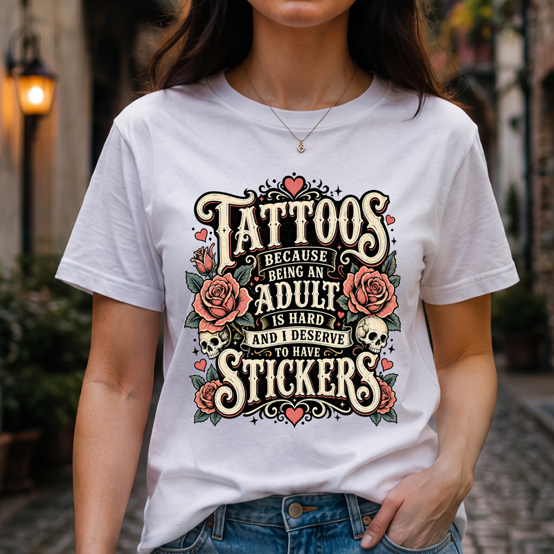 Vintage Tattooed Adult Stickers DTF Transfer