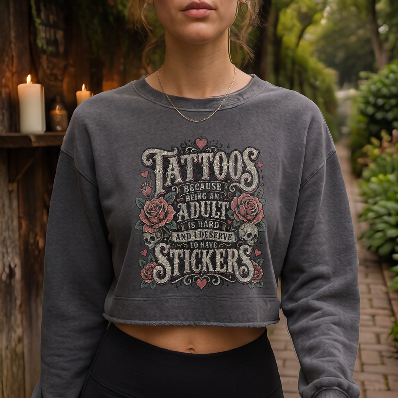 Vintage Tattooed Adult Stickers DTF Transfer
