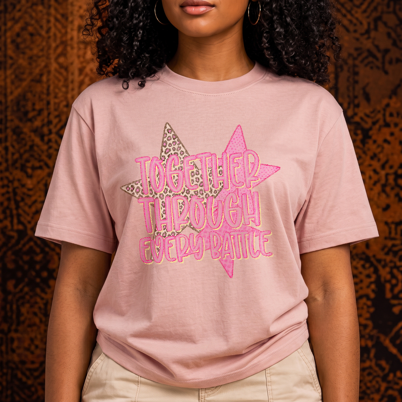 Pink Leopard Engraved Star DTF Transfer