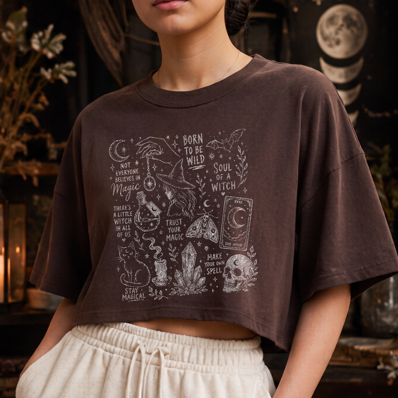 White Line Art Spooky Icons DTF Transfer