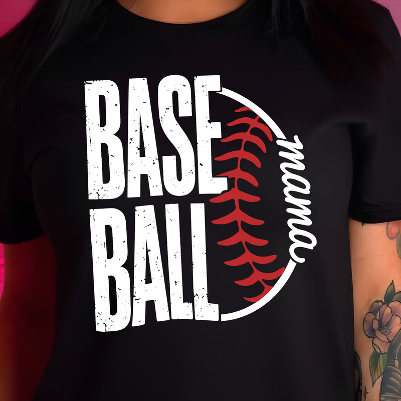 Baseball Mama, Home Run Heart - DTF Transfer