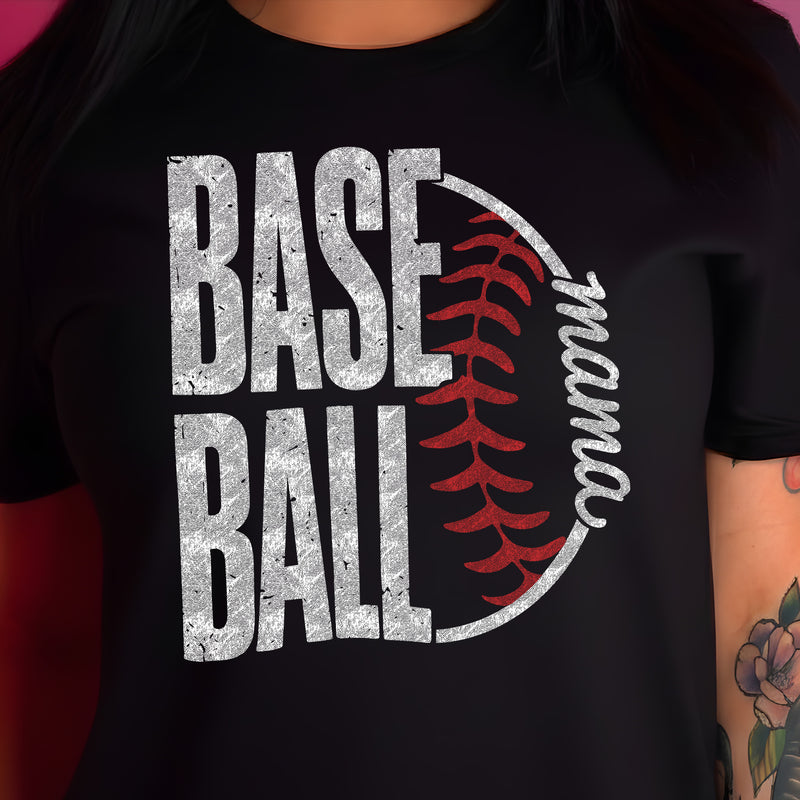 Baseball Mama, Home Run Heart - DTF Transfer