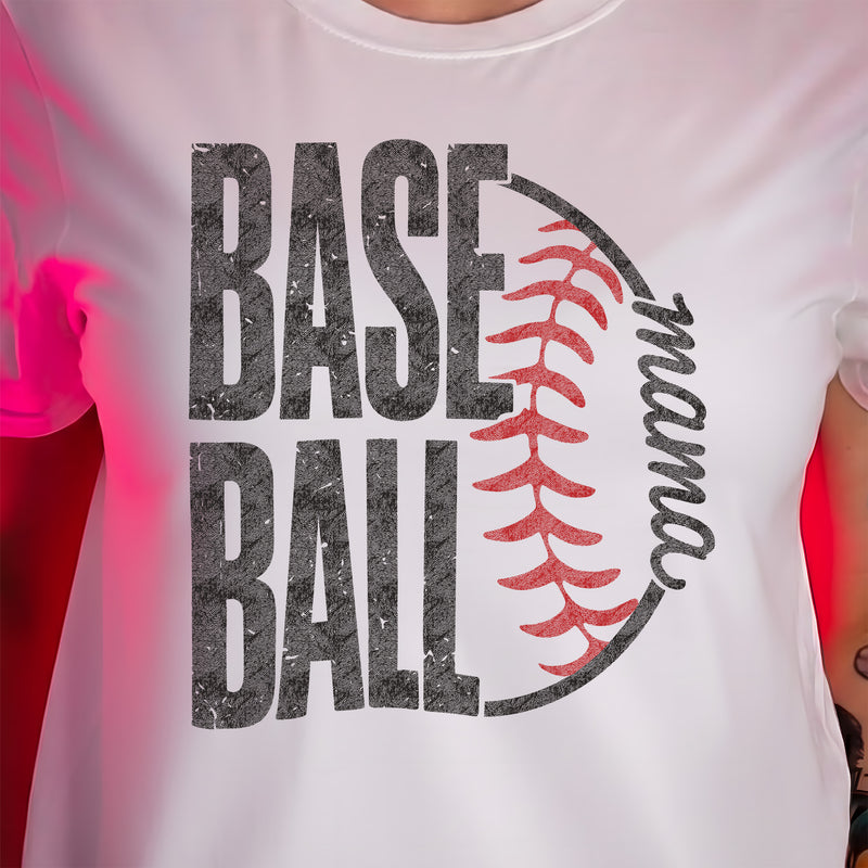 Baseball Mama, Home Run Heart - DTF Transfer