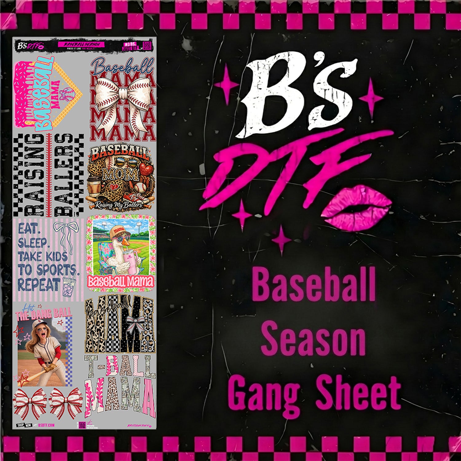Baseball Season - Gang Sheet - DTF Transfers
