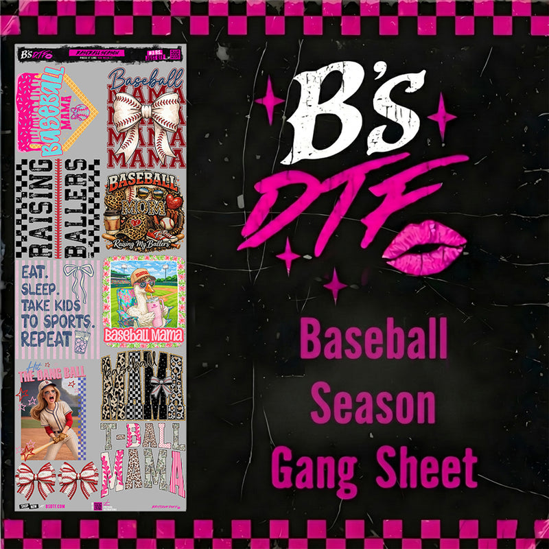 Baseball Season - Gang Sheet - DTF Transfers