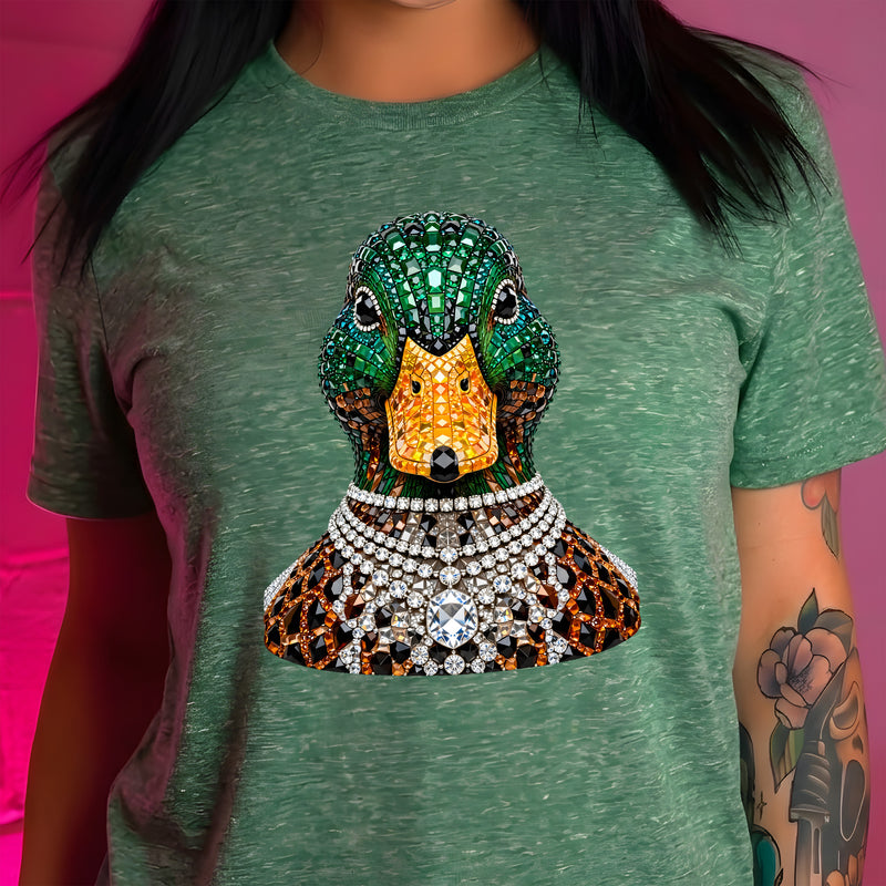 Boujee Faux Gemstone Mallard Duck - DTF Transfer
