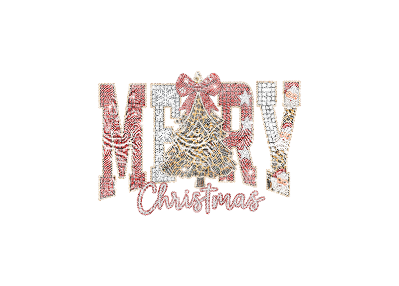 Rhinestone Leopard & Santa Varsity - DTF Transfer