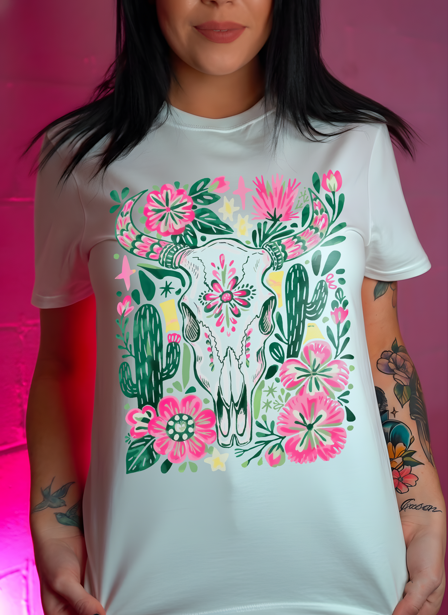 The "Boho Bull" - DTF Transfer