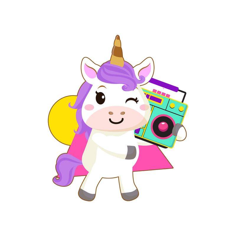 Boombox Unicorn - DTF Transfer